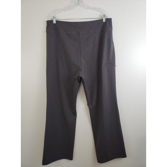 (Ju) Duluth Trading Co Women's Bootcut Leggings Size XL Activewear Taupe Flare - Picture 4 of 8